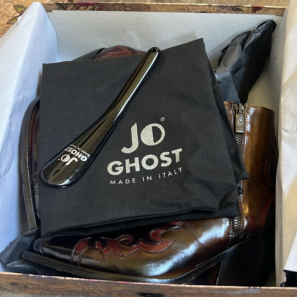 Jo Ghost emblazoned short boot in bronze 38 - Picture 15 of 15